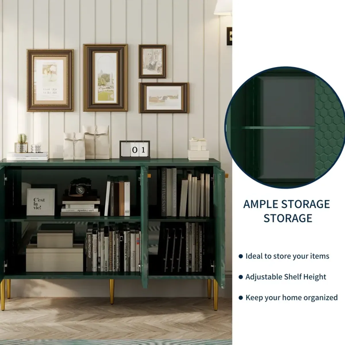 3 Door Black Locker Accent Storage Cabinet