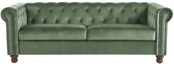 Traditional Upholstered Sofa with Fabric Surface