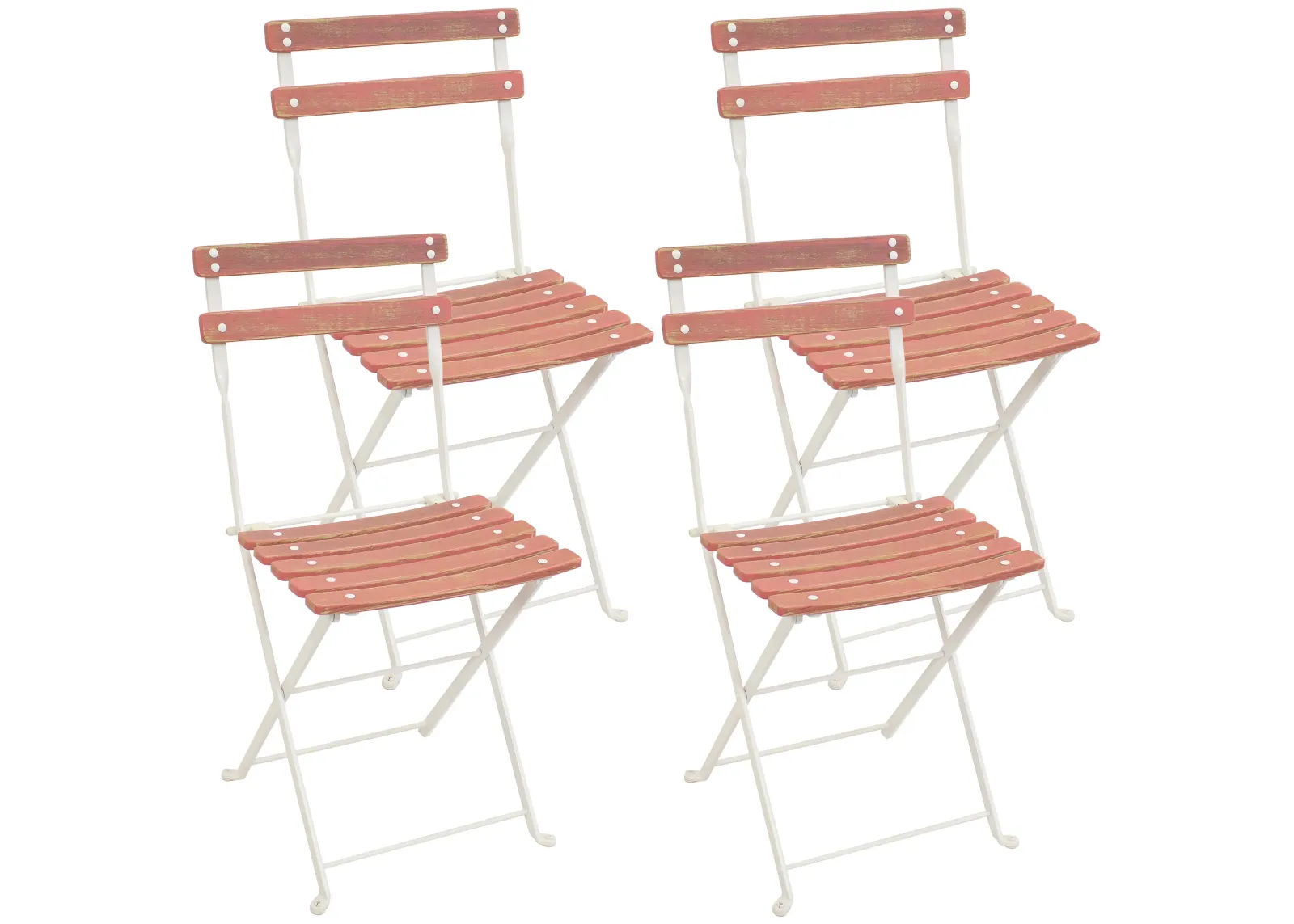 Sunnydaze Set of 4 Classic Cafe Folding Wooden Chair