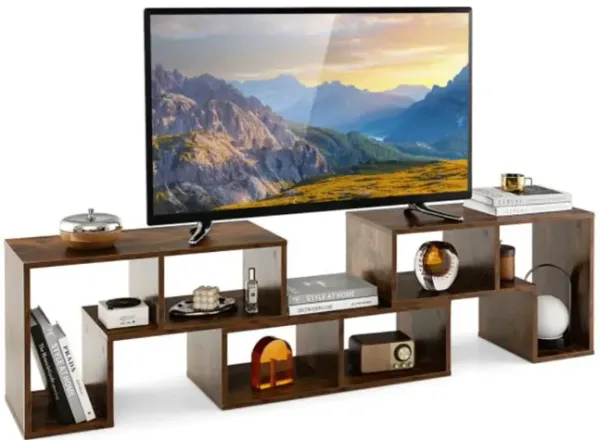 Hivvago 3 Pieces Console TV Stand for TV with Shelves