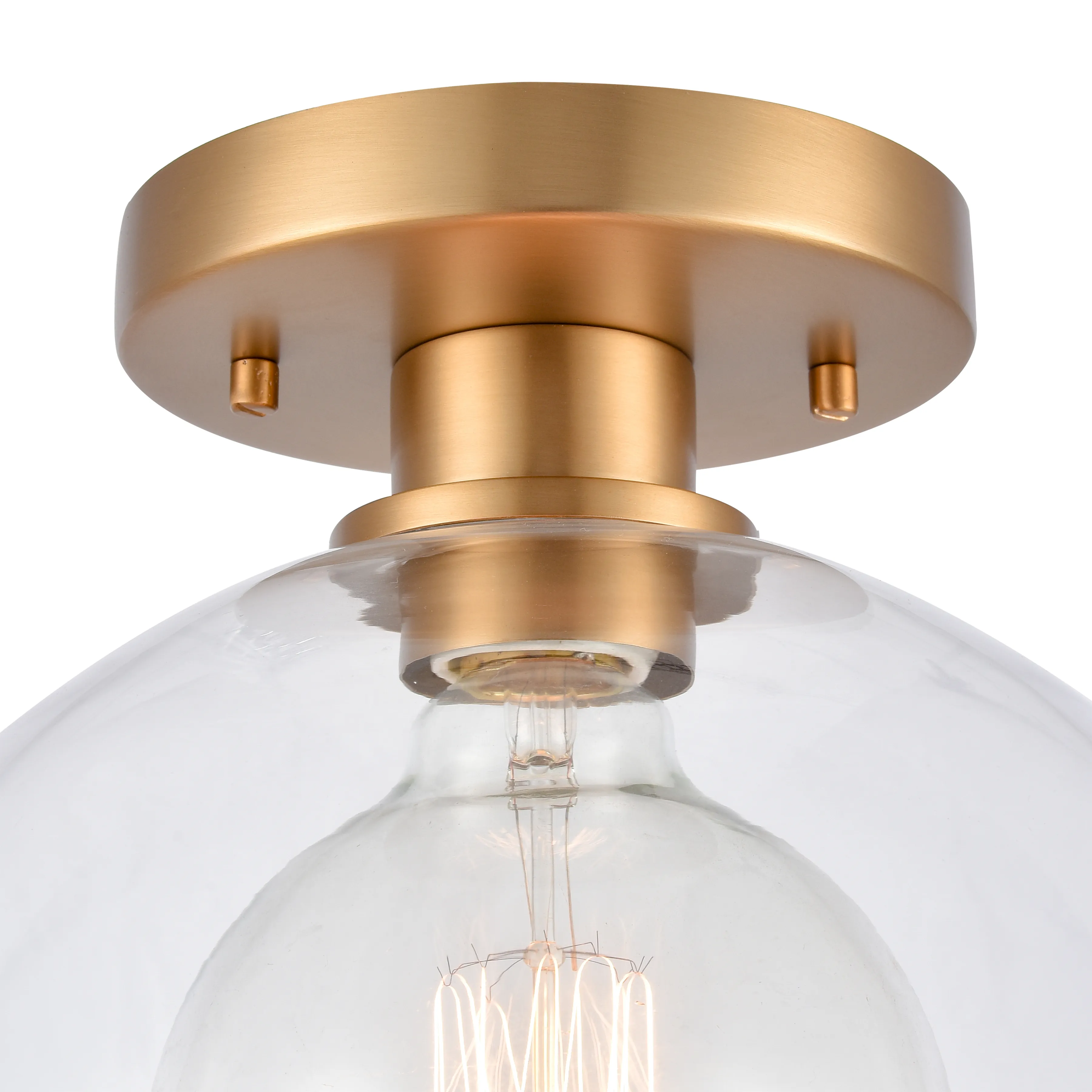 Julian 10'' Wide Gold 1-Light Semi Flush Mount