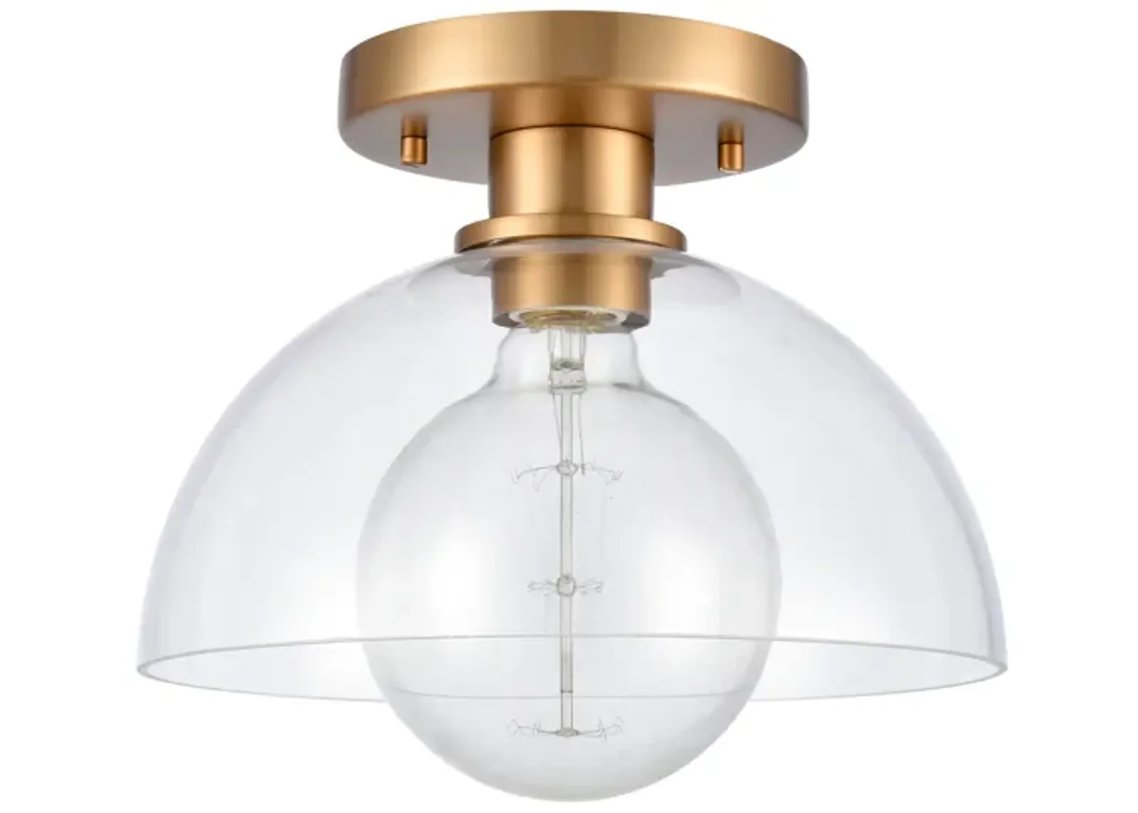 Julian 10'' Wide Gold 1-Light Semi Flush Mount