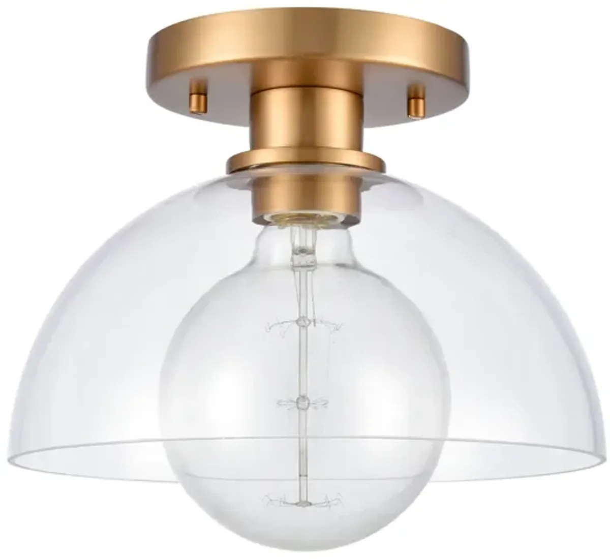 Julian 10'' Wide Gold 1-Light Semi Flush Mount