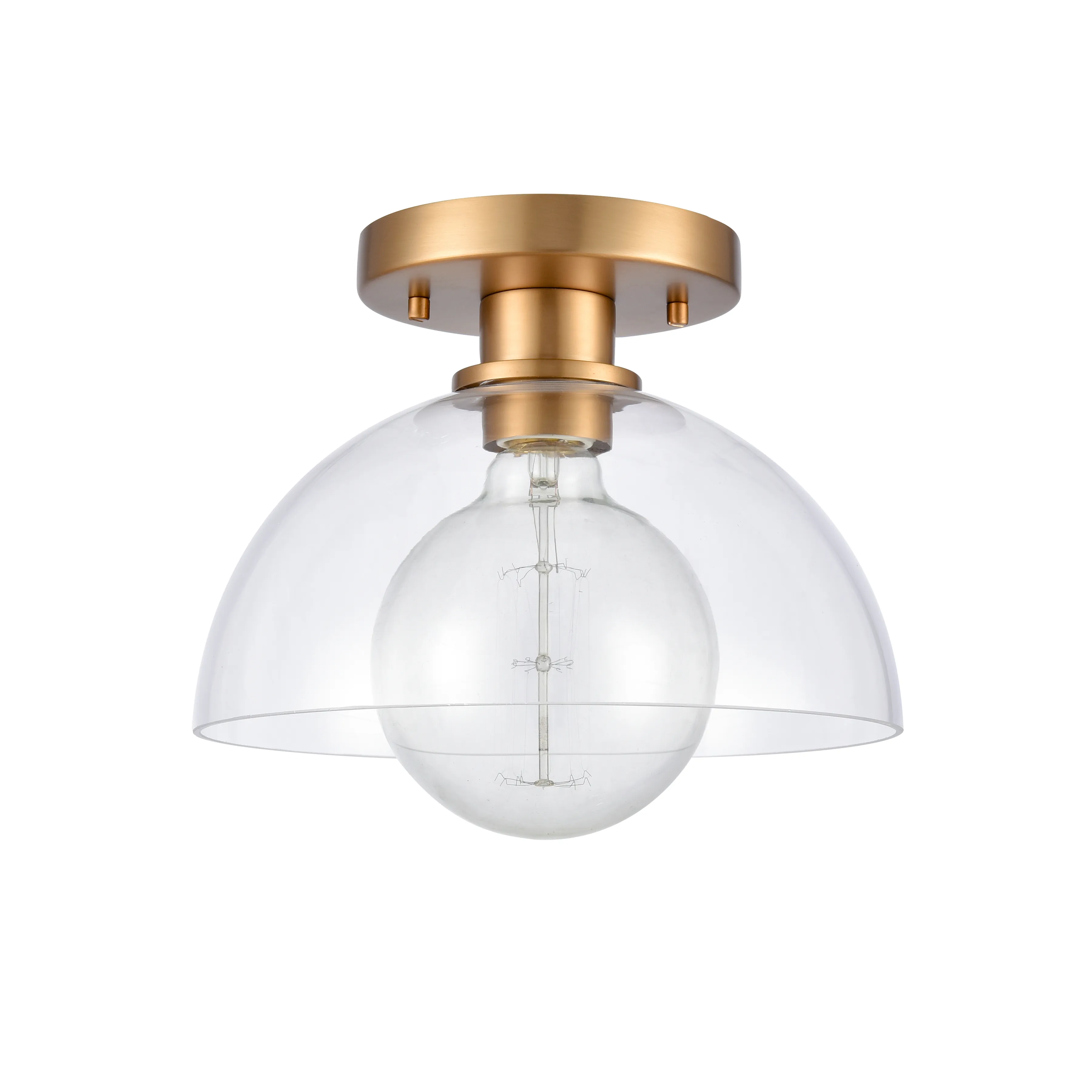 Julian 10'' Wide Gold 1-Light Semi Flush Mount