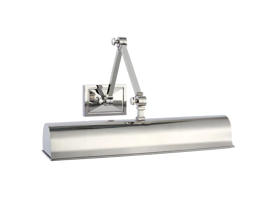 Jane 18" Double Library Light in Polished Nickel