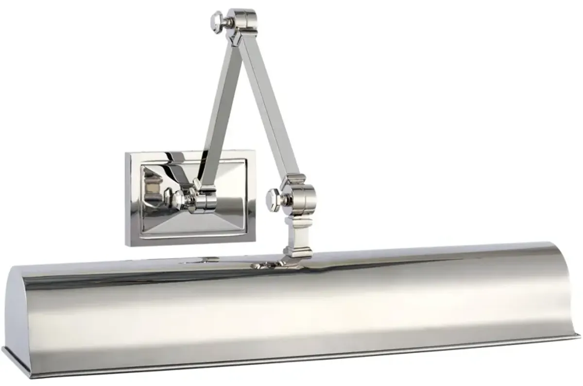 Jane 18" Double Library Light in Polished Nickel