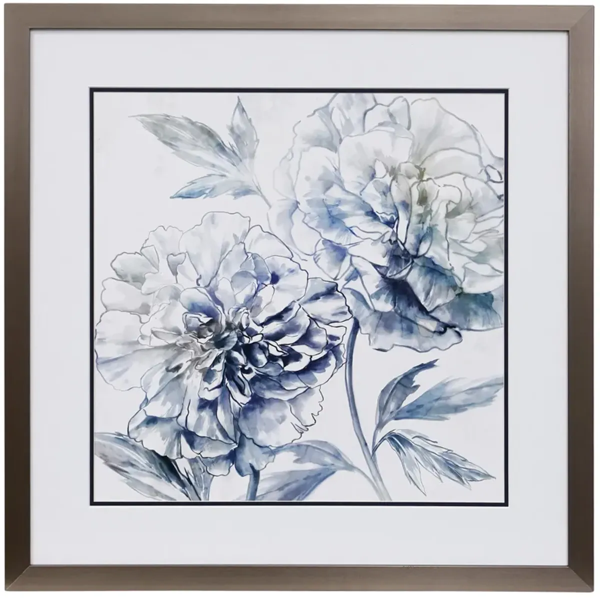 Azure Peony I Framed Print