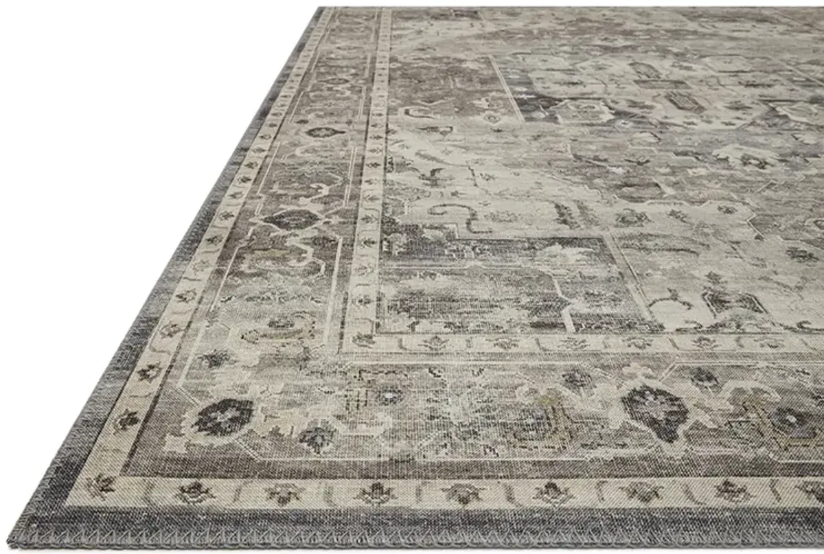 Hathaway HTH05 Steel/Ivory 3'6" x 5'6" Rug by Loloi II