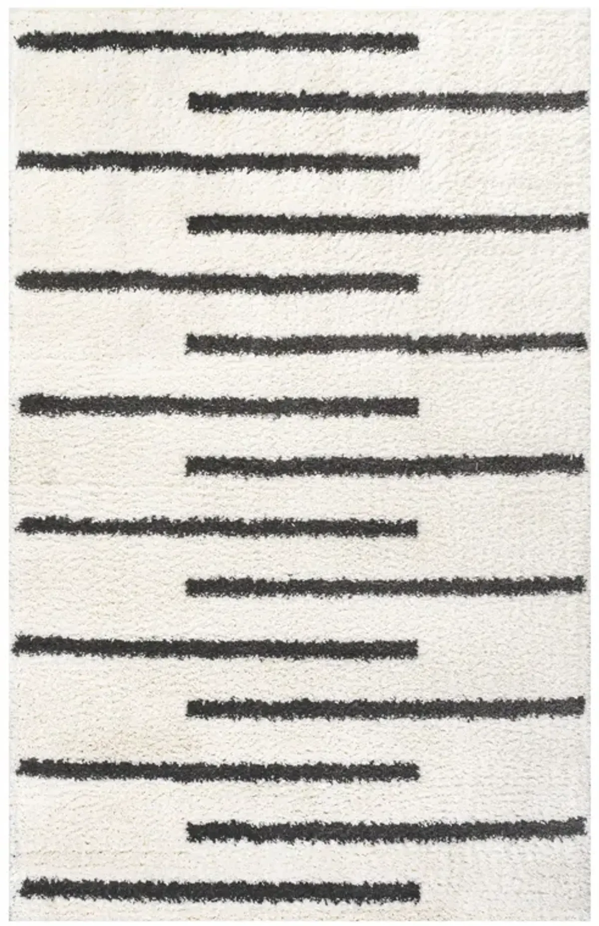 Alaro Berber Stripe Shag Area Rug