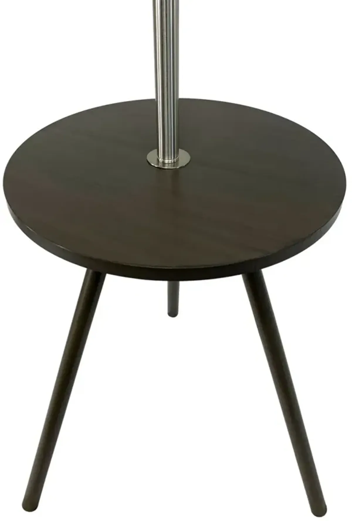 57" Round Sofa Side Table with Lamp And Power Station (1.56/9.9)