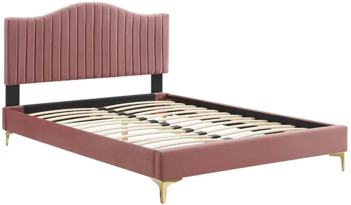 Modway - Juniper Channel Tufted Performance Velvet Twin Platform Bed