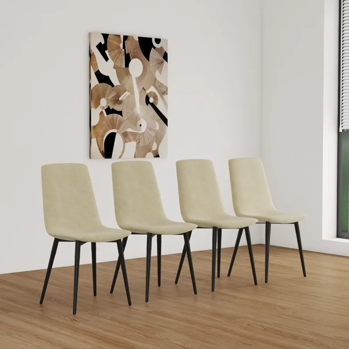 Merax Dining Table and 4 Dining Chairs Dining Set