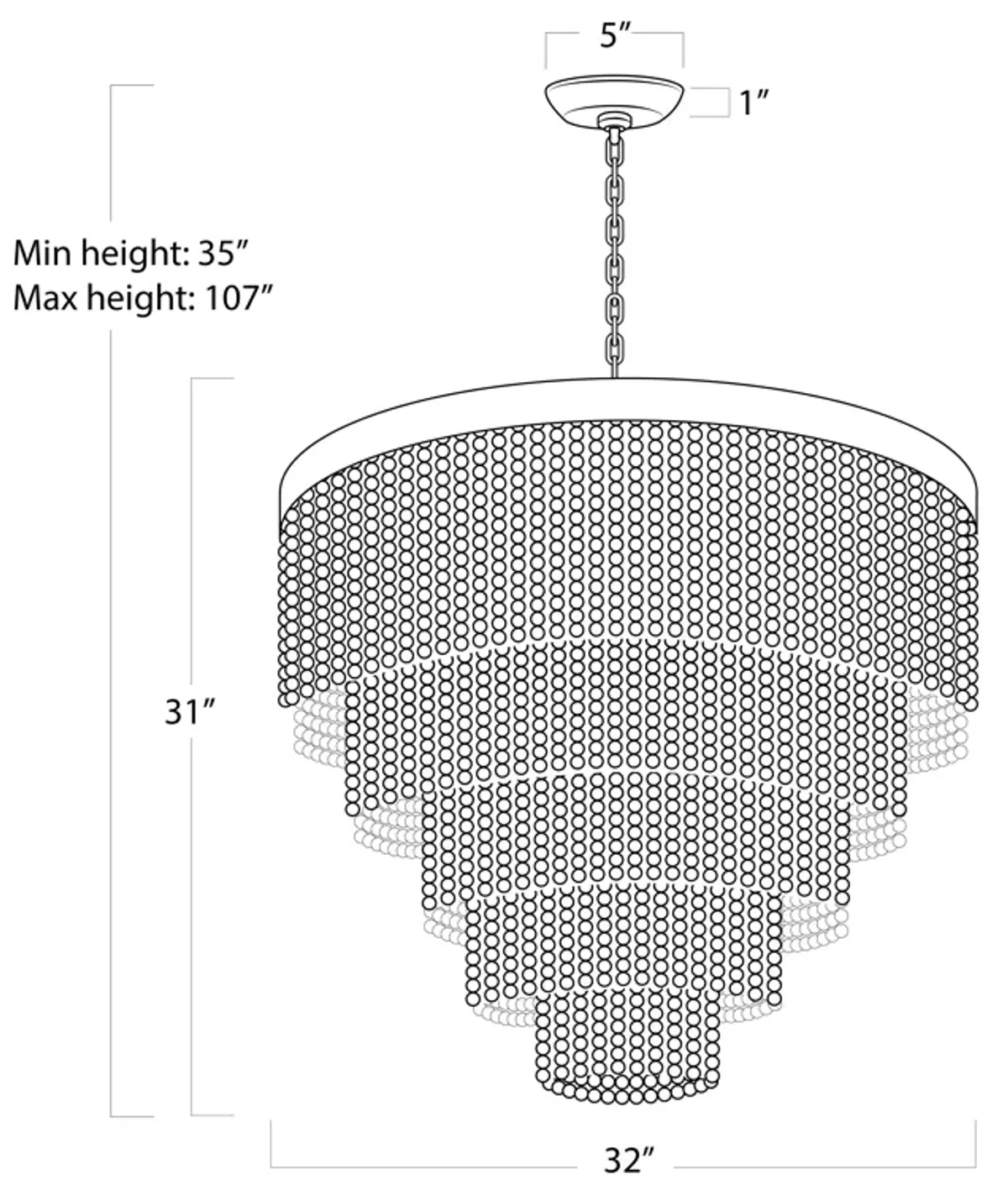 Coastal Living Waterfall Chandelier