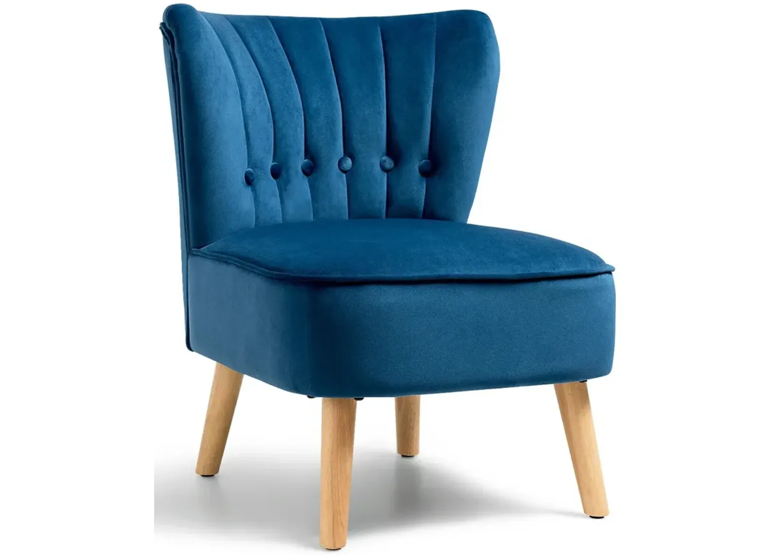 Armless Accent Chair Tufted Velvet Leisure Chair