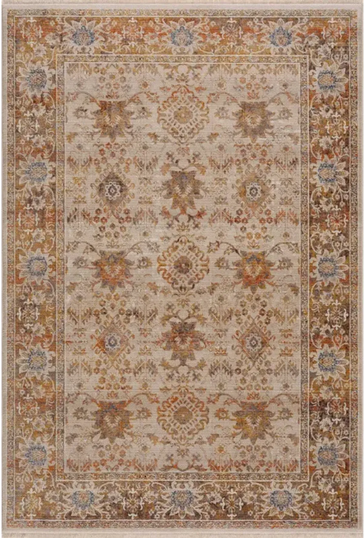 5 X 8 Ivory Oriental Area Rug