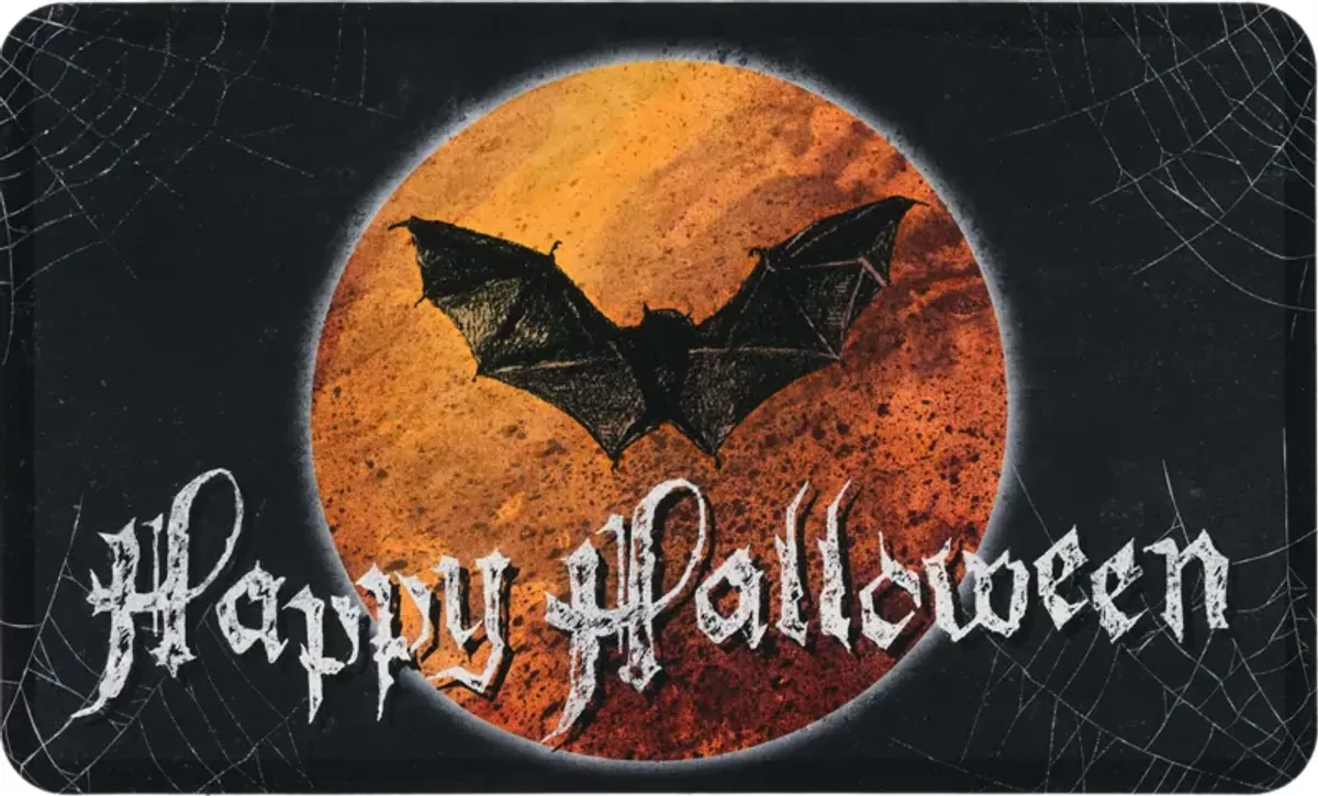 Happy Halloween Moon Multi 1' 8" x 3' 6" Door Mat