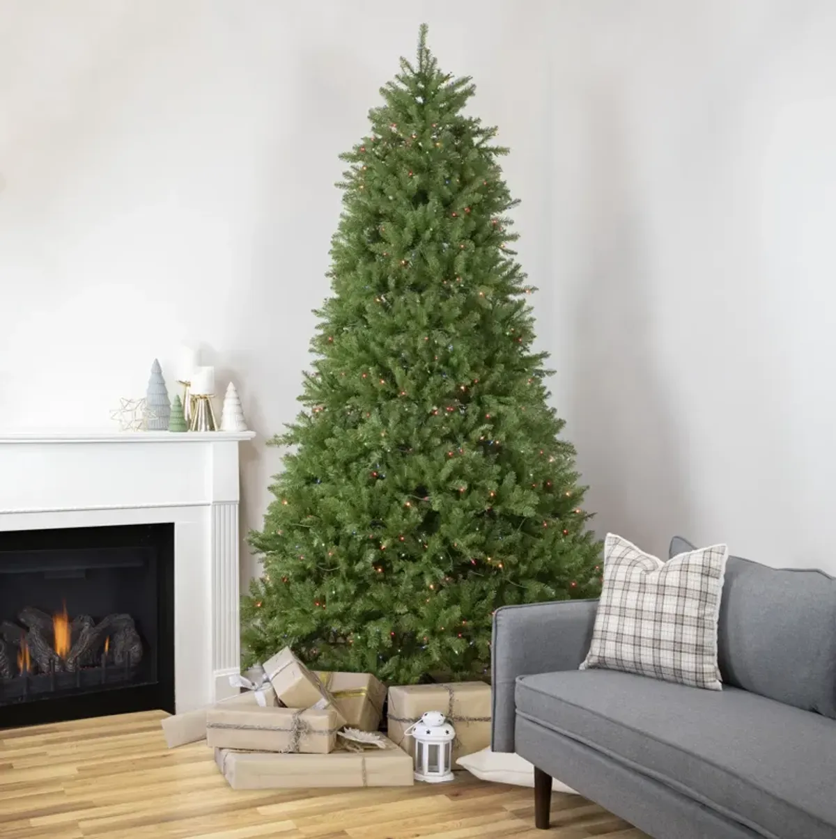 9' Pre-Lit Rockwood Pine Artificial Christmas Tree  Multi Lights