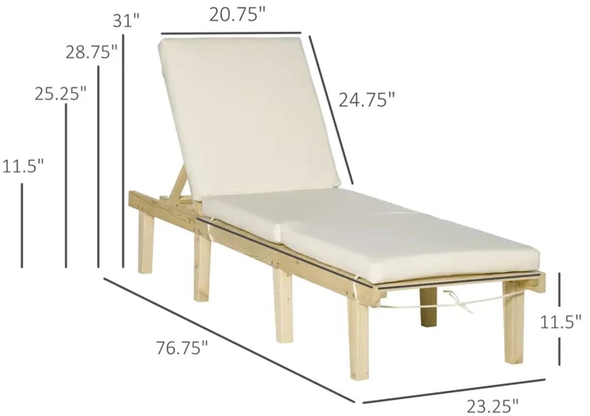 Natural Outdoor Relaxer: Multi-Position Lounge Chair for Sunbathing