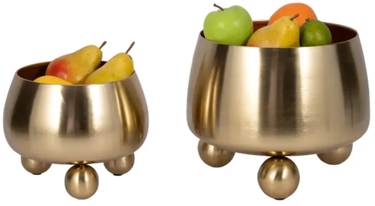 Round Planters with Ball Feet (Set of 2)