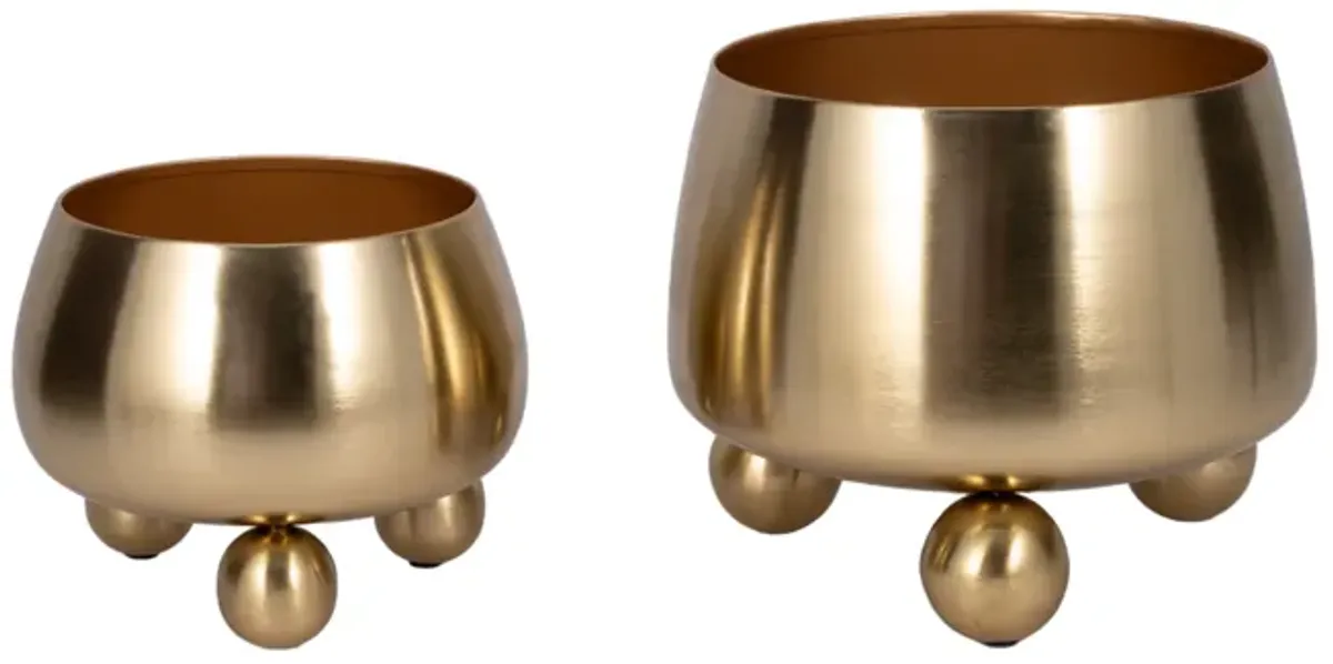 Round Planters with Ball Feet (Set of 2)