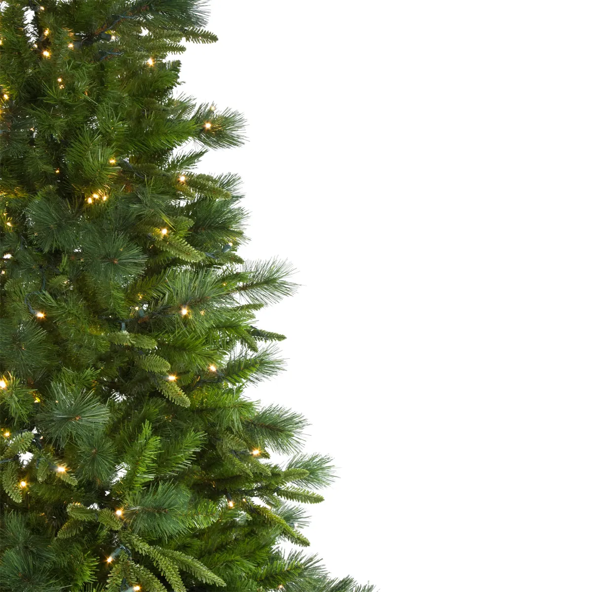 6.5' Pre-Lit Rosemary Emerald Angel Pine Artificial Christmas Tree - Warm White LED Lights