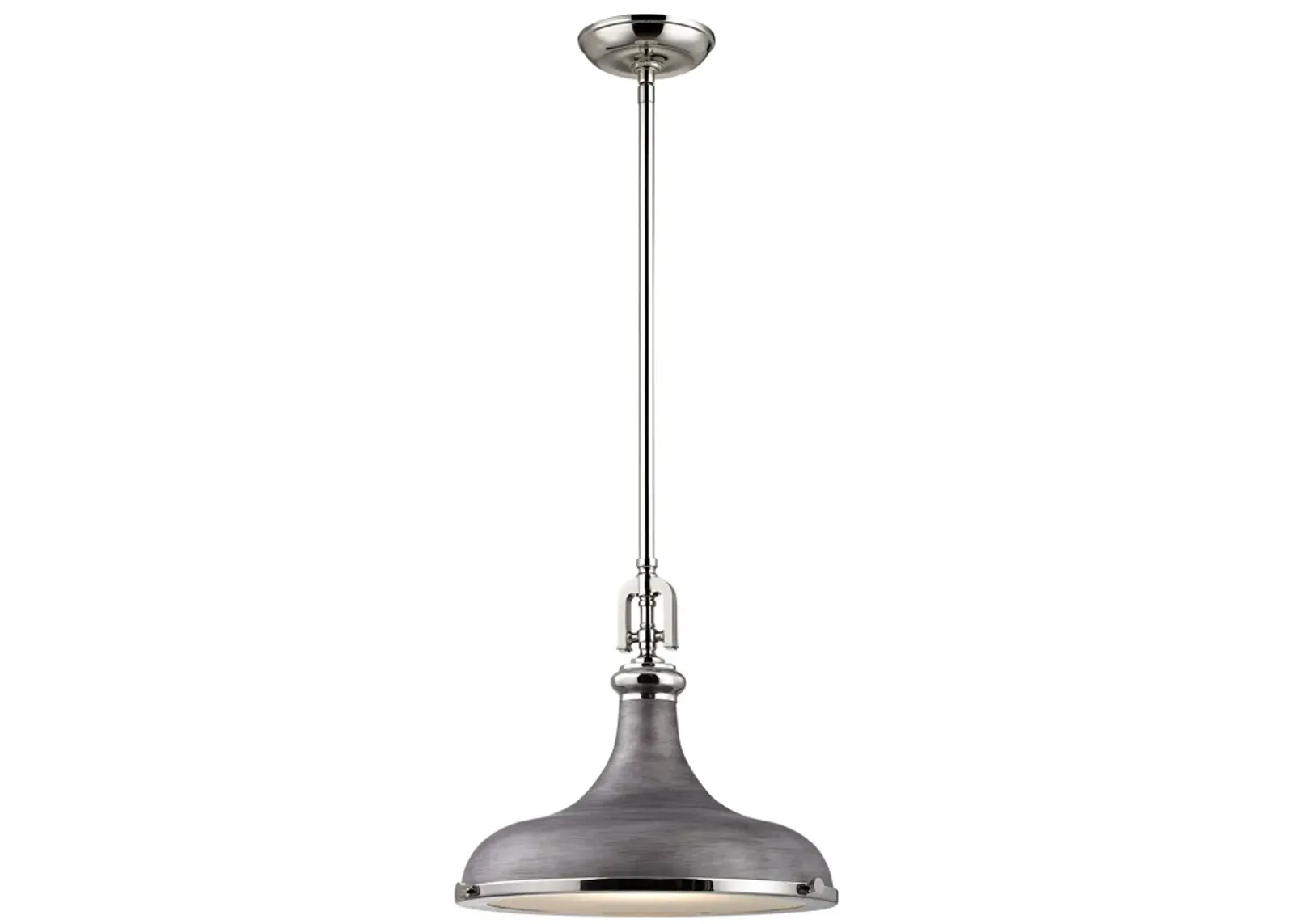 Rutherford 15'' Wide 1-Light Grey Pendant