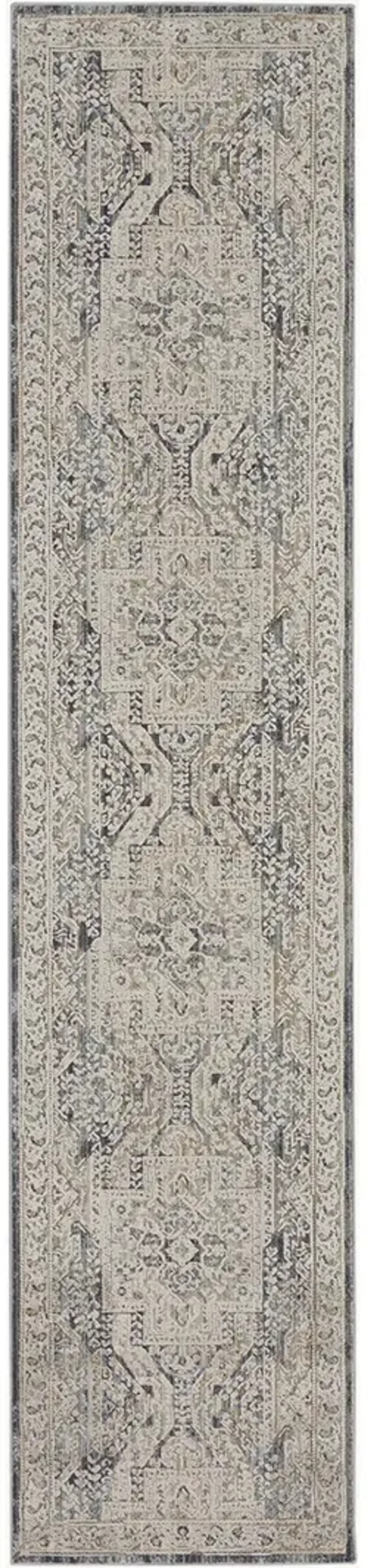 Lynx LNX01 Ivory/Charcoal 2'3" x 10' Rug