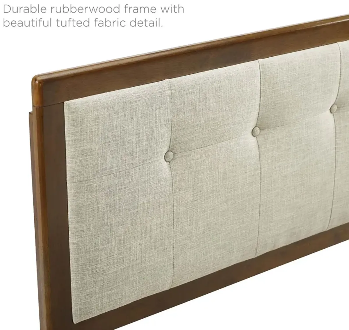 Modway - Draper Tufted Queen Fabric and Wood Headboard