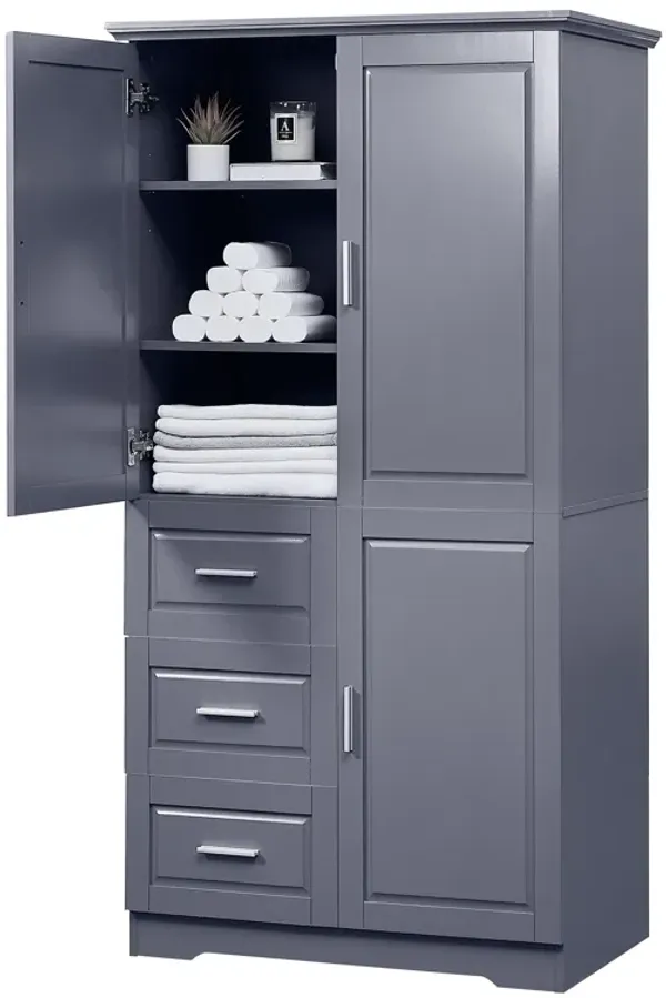 Streamdale Tall Wide Storage Cabinet w/ Doors & Drawers