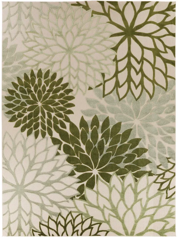 Aloha ALH05 Ivory/Green 9' x 12' Rug