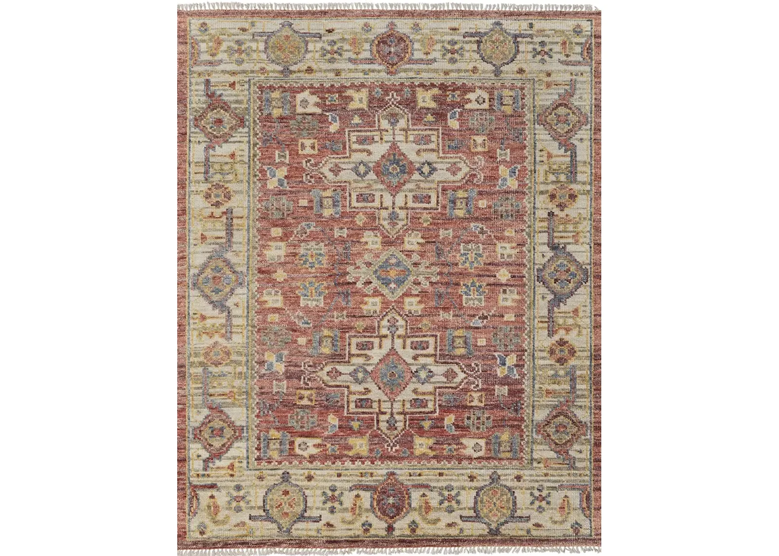 Fillmore 69CKF 4' x 6' Red/Ivory/Gold Rug