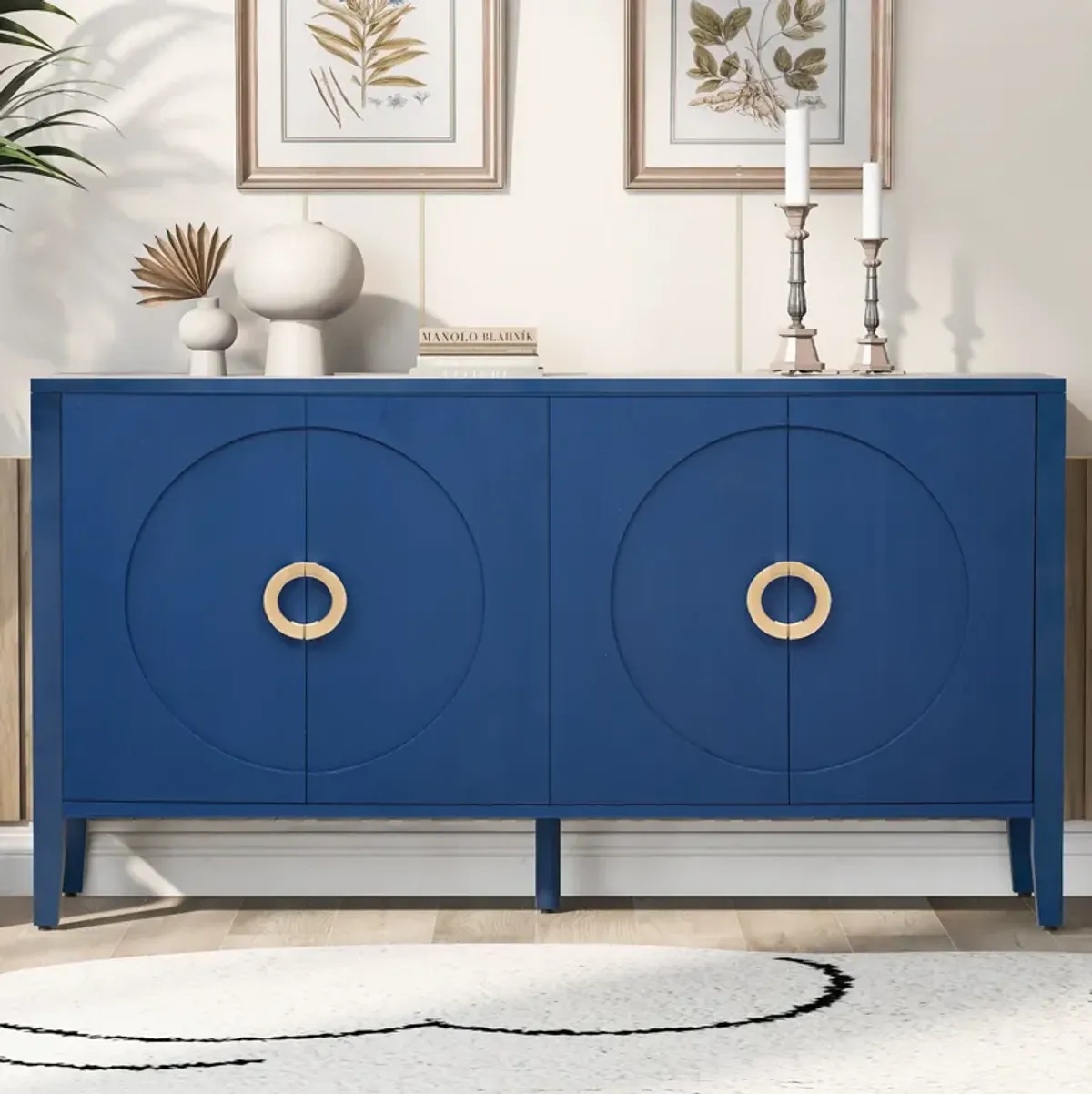 Merax Sophisticated Fir Veneer Sideboard Storage Cabinet