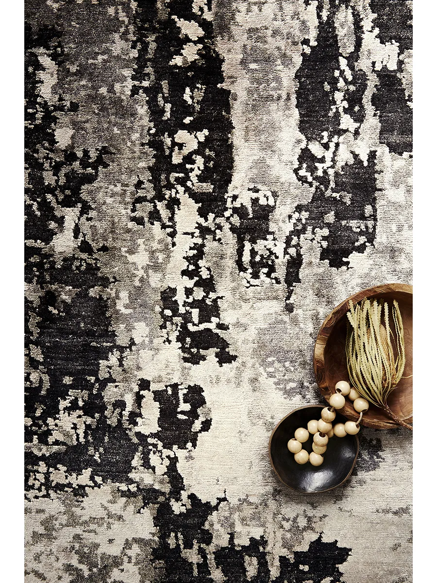 Elixir EH06 Black/Ivory 2' x 3' Rug