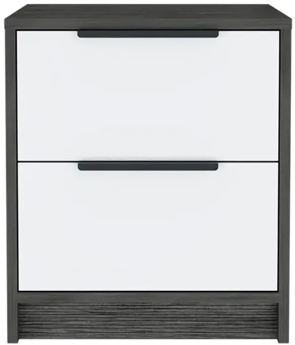 Egeo Night Stand - Smoky Oak/White