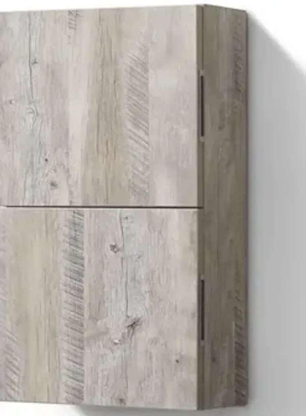 Kubebath 14 Wide by 24 High Linen Side Cabinet With One Door in Nature Wood Finish