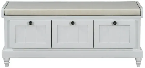 Clihome Classic Shoe Bench with Cushion and Three Drawers, Fluted Entryway Bench with Storage for Living Room, Entryway, and Hallways (Navy Blue)