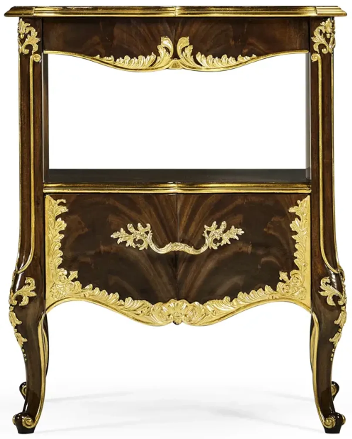 Mahogany & Gilded Nightstand
