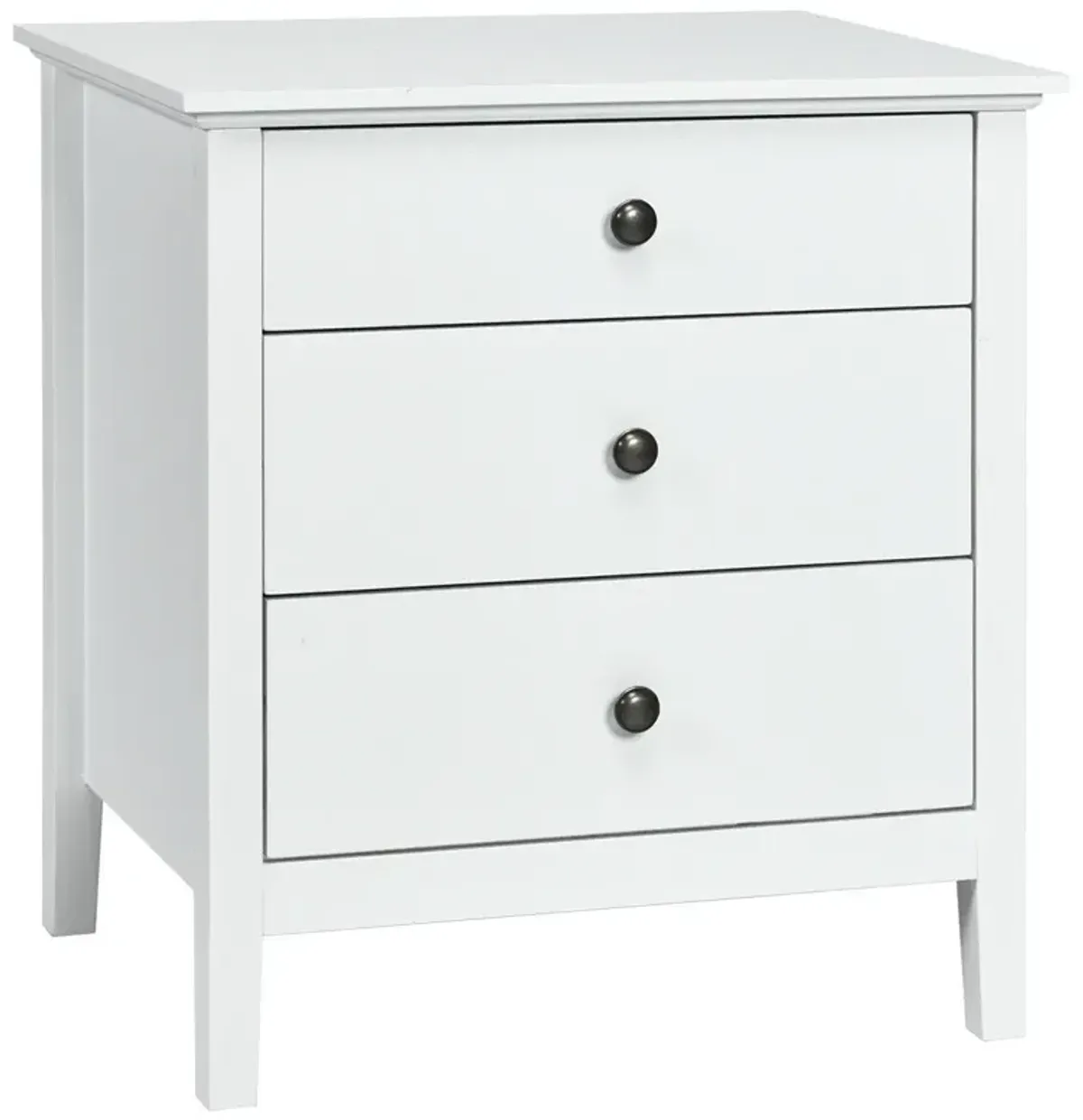 Nightstand Beside End Side Table Organizer with 3 Drawers