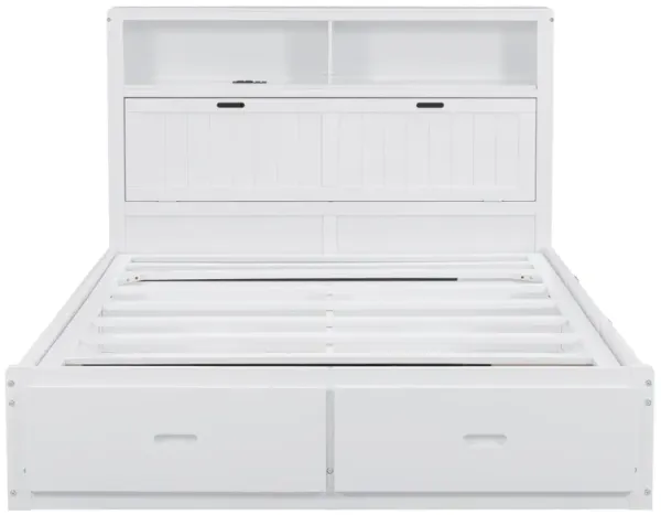 Merax Platform Bed with Storage LED Headboard