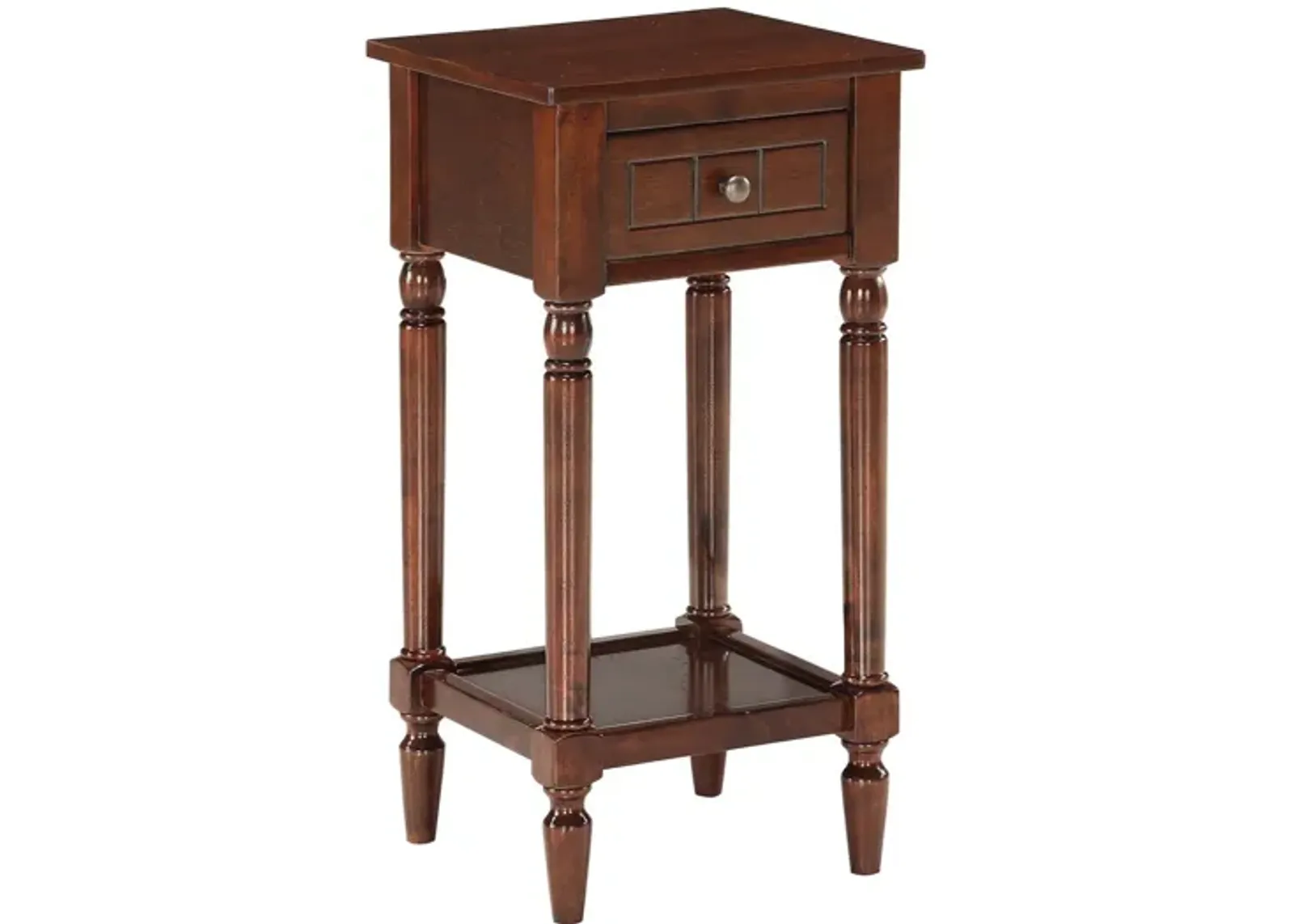 Convenience Concepts French Country Khloe 1 Drawer Accent Table with Shelf, Espresso