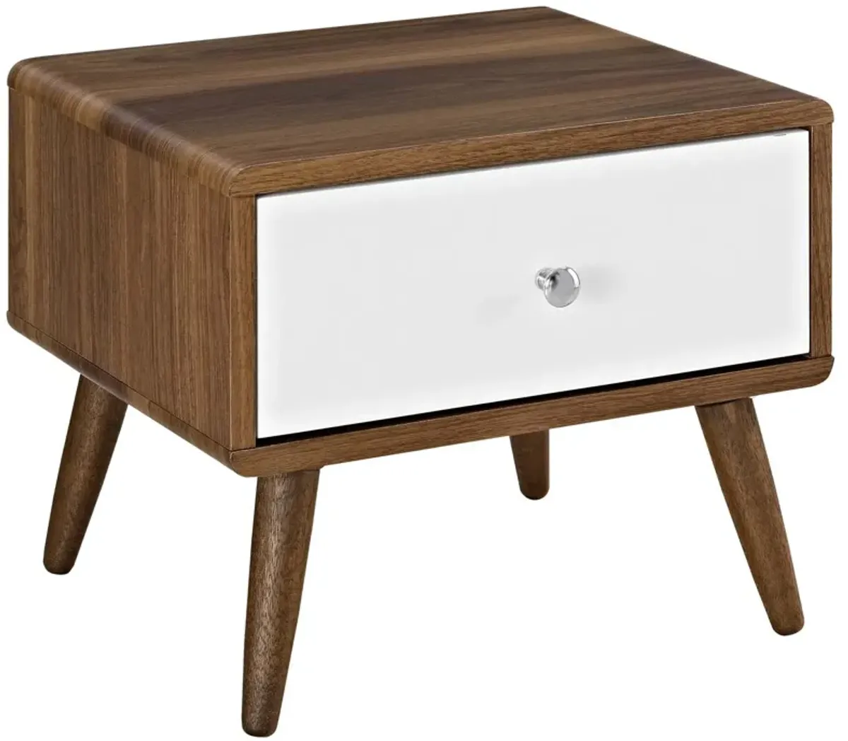 Transmit Nightstand, Walnut White