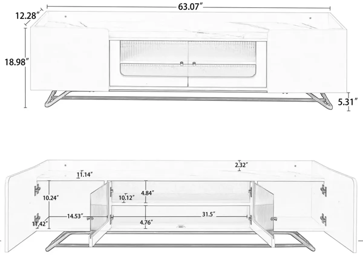 Merax Contemporary Entertainment Center TV Stand