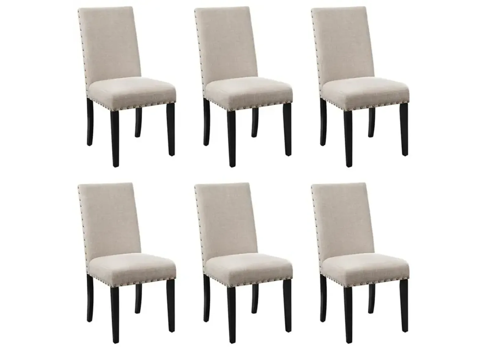 New Classic Furniture Crispin Natural Beige Solid Wood Dining Chair (Set of 6)