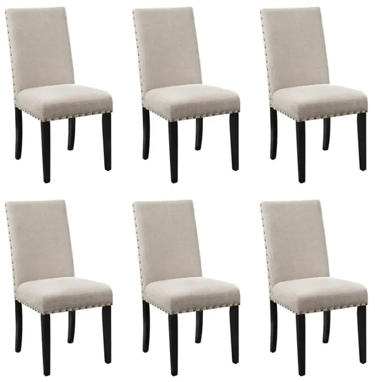 New Classic Furniture Crispin Natural Beige Solid Wood Dining Chair (Set of 6)