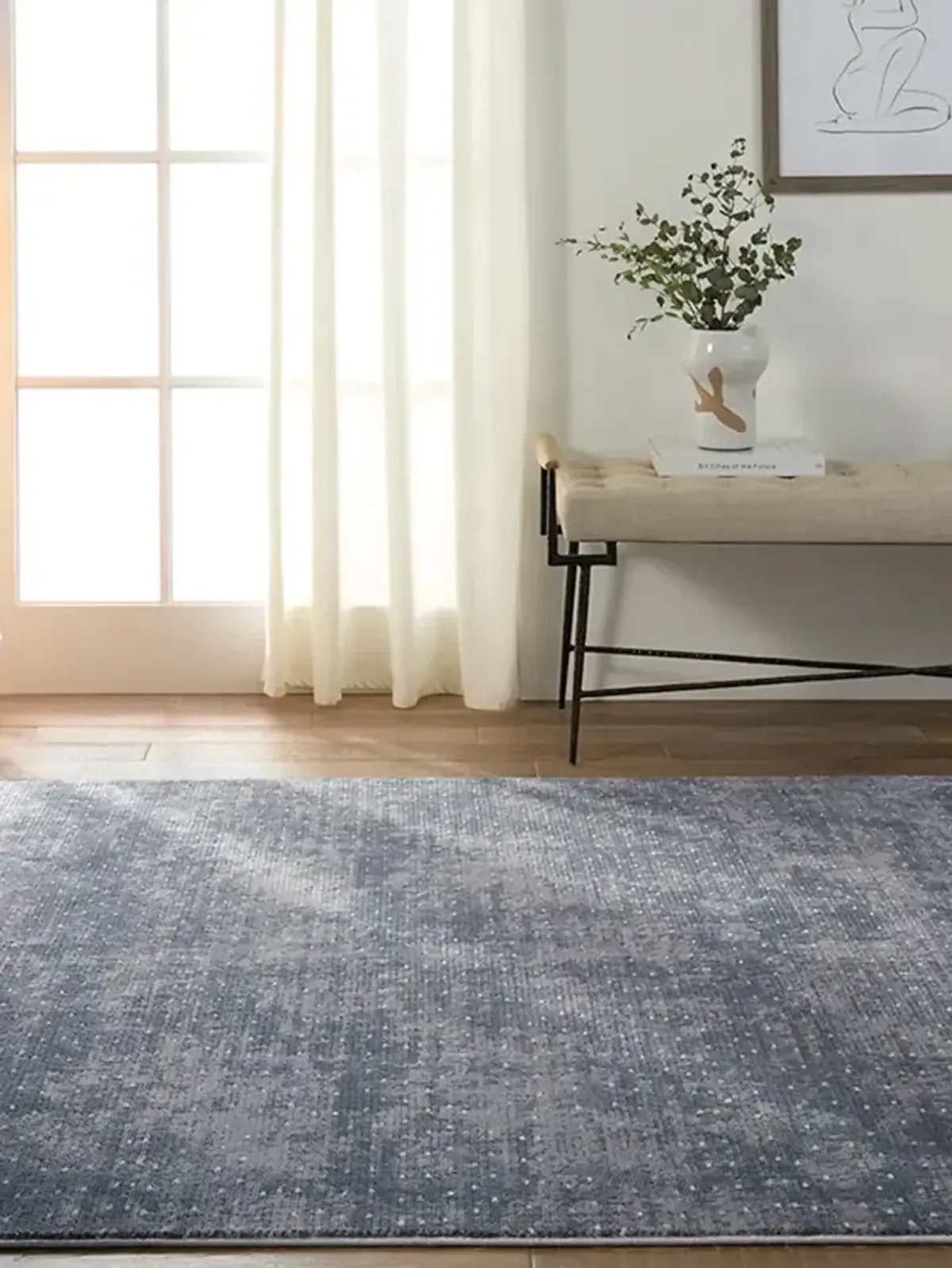 Sundar Melora Blue 6'7" x 9'6" Rug