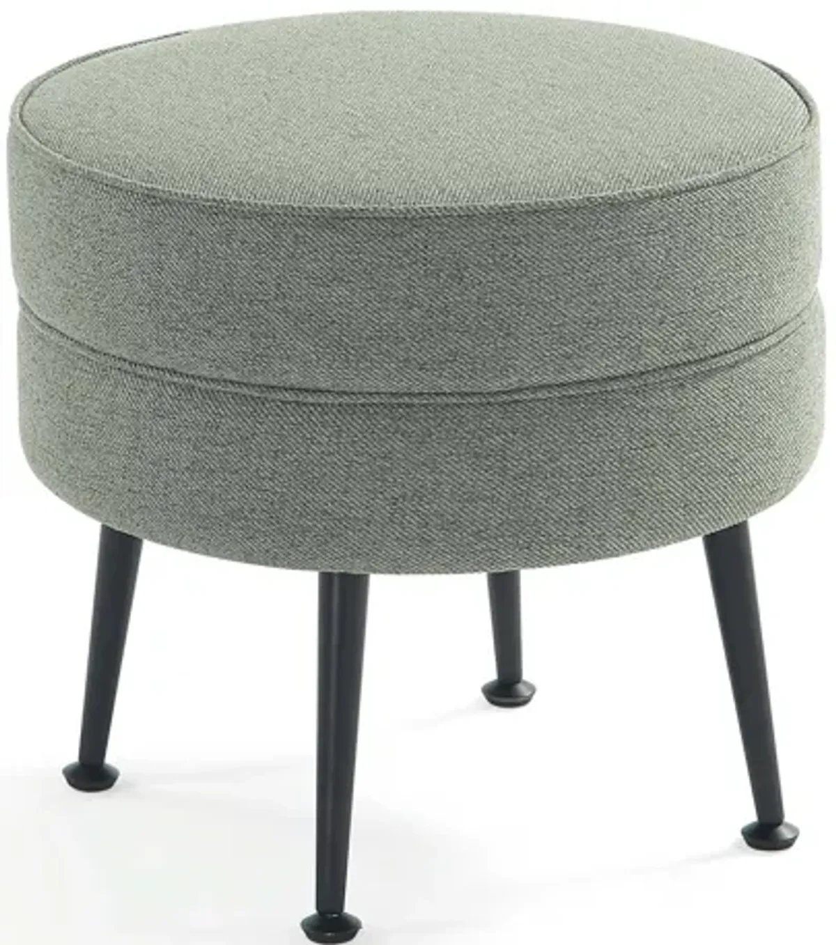 Bailey Green and Black Ottoman