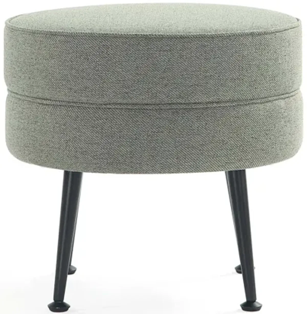 Bailey Green and Black Ottoman