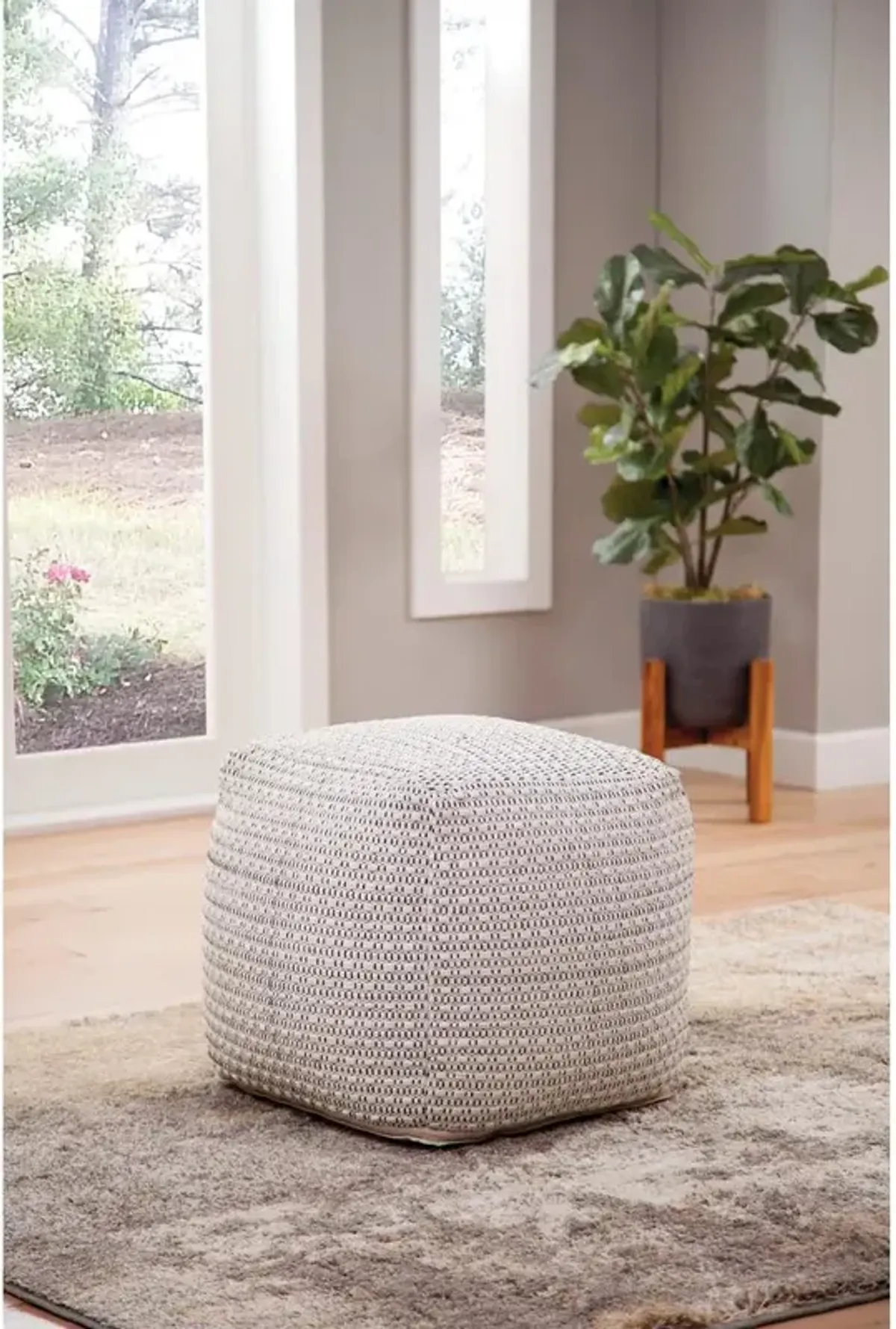 Hakim Square Handwoven  Pouf