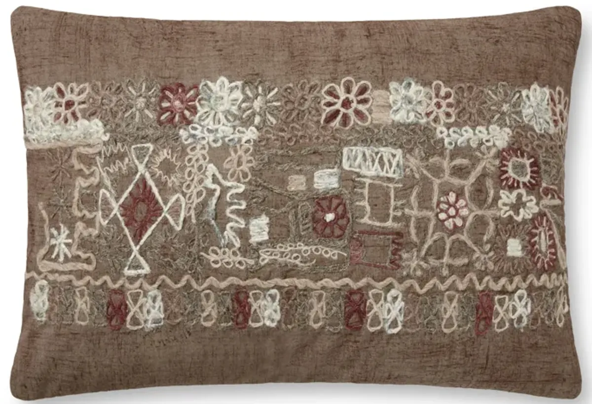 PLL0003 Taupe/Multi 16"x26" Poly Pillow