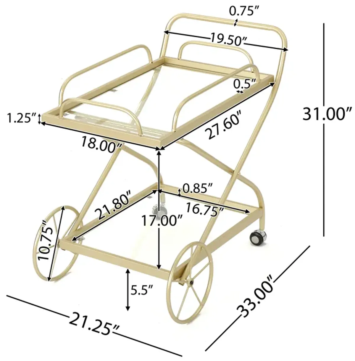 Turn-of-the-Century Bar Cart Elegance Meets Functionality